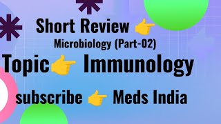 REVIEW MICROBIOLOGY PART02IMMUNOLOGY [upl. by Loni648]