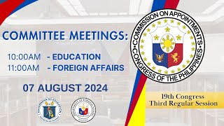 CA COMMITTEE MEETINGS ON EDUCATION FOREIGN AFFAIRS CAUCUS AND PLENARY SESSION 080724 [upl. by Edras]