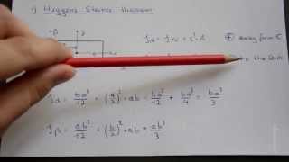 Mechanics clip 22 moment of inertia  parallel axis theorem EN [upl. by Catlee]