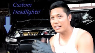 Retrofit custom headlights install [upl. by Nyla]