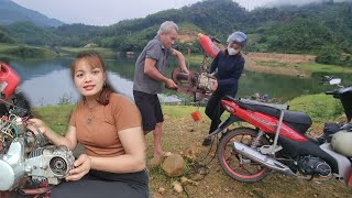 Overcoming 15km to help fishing villagers repair winches replace cylinders and maintain many parts [upl. by Galatea]