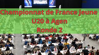 CHAMPIONNAT DE FRANCE JEUNE ÉCHEC 2023  Ronde 2 Partie carokann [upl. by Dola]