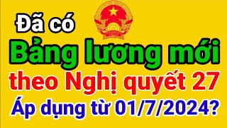 Bảng lương mới khi thực hiện cải cách tiền lương theo Nghi quyết 27 Áp dụng từ 0172024 [upl. by Amalburga589]