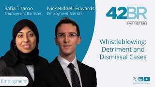 Whistleblowing Detriment and Dismissal Cases [upl. by Enilraep]