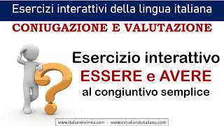 Coniugazione dei verbi essere e avere al congiuntivo presente Video con esercizio [upl. by Arayc537]