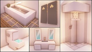 Minecraft 40 Bathroom Build Hacks and Ideas [upl. by Wrench]