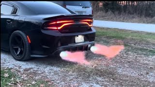 Dodge Hellcat and Demon Sound compilation LOUDFLAMESPOPS amp BANGSSUPERCHARGER WHINE [upl. by Ariane]