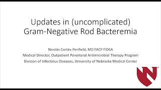 Updates in Uncomplicated GramNegative Rod Bacteremia [upl. by Ettelocin]