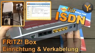 FRITZ Box 7490 Verkabelung amp Einrichtung für DSL mit ISDNTelefonie [upl. by Dranoc]