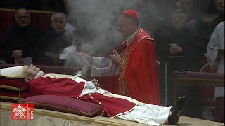 Bidding farewell to Benedict XVI Translation to St Peters Basilica  Highlights [upl. by Kalinda827]