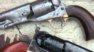 Testshooting an original Colt 1860 Army vs Uberti 1860 Army [upl. by Nedyah]