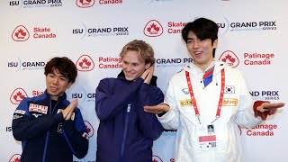 2024 Skate Canada Mens Free Skate Press Conference Audio and Awards Slideshow [upl. by Assilrac]