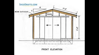 12x16 Gable Storage Shed Plans Blueprints [upl. by Ennaj945]