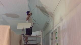 Airless spraying an interior  House Painters Brisbane [upl. by Kwarteng]