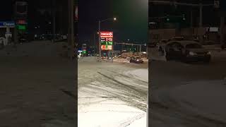 Alaska🛳🏔 Anchorage⚓🏔Gasoline has become cheaper аляска winter snow travel christmas automobil [upl. by Veedis]