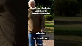 Top 5 der häufigsten Ursachen für Atembeschwerden youtubeshorts top5 atembeschwerden körper [upl. by Llehctim680]