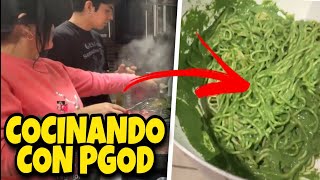 🔥PGOD y SU MAMÁ COCINAN TALLARINES VERDES A 0 DE PING [upl. by Onihc]