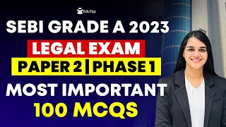 SEBI Grade A Legal Officer 2023 Exam Preparation  SEBI Phase 1 Paper 2 Important MCQs  EduTap [upl. by Obie]