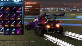 Titanium White Laser Wave III Trail Showcase  Rocket League [upl. by Cousins]