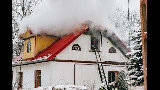 Kisielówka Pożar budynku mieszkalnego [upl. by Boor]