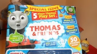 Review of THOMAS THE TANK ENGINE and FRIENDS COMIC MAGAZINE FREE TOY TRAIN SET with ANNIE [upl. by Astrid]