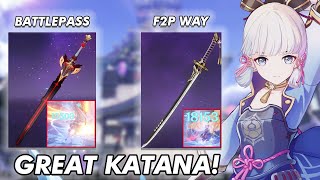 Amenoma Kageuchi Katana F2P Cocok Untuk Ayaka  Genshin Impact Indonesia [upl. by Warfore]