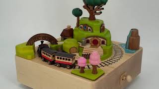 Spring Train City Wooden Music Box [upl. by Misak]