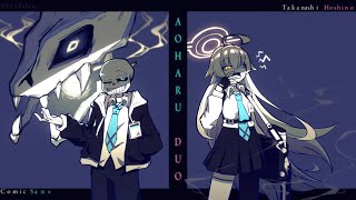 AOHARU DUO Blue Archive Visitor From Underground × AOHARUTALE  Animated Soundtrack [upl. by Irv973]