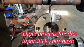 fabricationof taper lock split bushingplslikesubscribe machine subscribetomychannel machineshop [upl. by Iahcedrom]