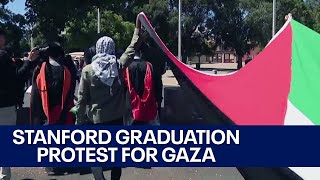 ProPalestinian protest at Stanford commencement  KTVU [upl. by Zerat96]