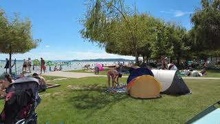 Balatonfüred Kisfaludy beach  Kisfaludy strand  Balaton 2022  Hungary 4k Ultra HD 60fps [upl. by Annie]