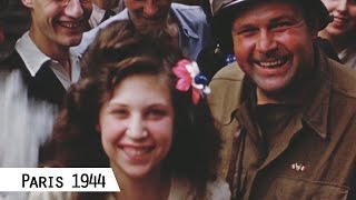 Paris  Liberation in August 1944 in color and HD [upl. by Yahsram]