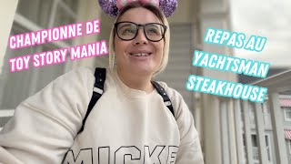 Championne de Toy Story Mania et repas au Yachtsman Steakhouse  VLOG JOUR 2 [upl. by Ylac]