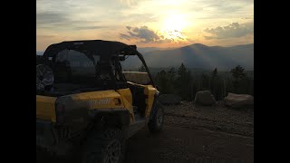 Rangeley Maine to the top of Quill Hill look out on a 2015 CAN AM Commander DPS [upl. by Atenek]