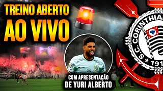 AO VIVO 🔴 TREINO ABERTO do Corinthians  APRESENTAÇÃO de Yuri Alberto [upl. by Ennobe516]