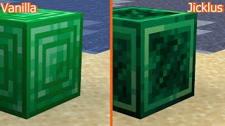 Minecraft Vanilla vs Jicklus  Texture Comparison [upl. by Reinke]