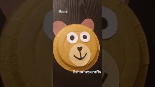 Paper plate craft for kids  bear diy crafts diy youtubeshorts craft shorts [upl. by Marlowe420]