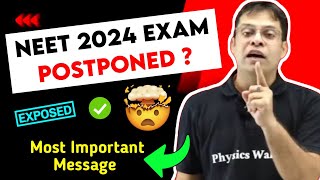 Neet 2024 Exam Date Postponed ⁉️ Rishabh Sir Serious Message ⚠️ neet2024 [upl. by Aicnatsnoc340]