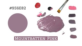 Mountbatten Pink  How to make Mount Batten Pink Color  Color Mixing [upl. by Mile679]