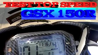 TEST TOP SPEED GSX 150R DENGAN RIDER OVERWEIGHT [upl. by Andromeda940]