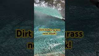 Hydroseeding Dirt to Grass landscaping excavation grass [upl. by Mahalia180]