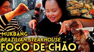 Fogo de Chão Brazilian Steakhouse Mukbang Unlimited Steak 먹방 Eating Show  Seafood  Buffet [upl. by Hendel]