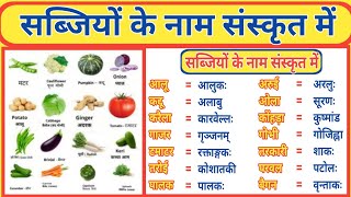 20 सब्जियों 🍅🥬 के नाम संस्कृत में  20 sabjiyon ke naam sanskrit mein [upl. by Ordway169]