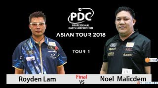 2018 PDC Asian Tour 1 Seoul final Royden Lam vs Noel Malicdem [upl. by Orferd]