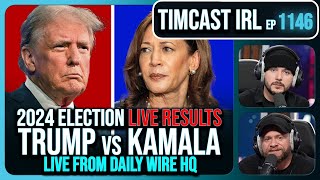 LIVE ELECTION Results Trump v Kamala wThe Daily Wire  Timcast IRL [upl. by Sira399]