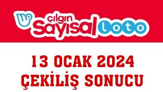 Çılgın Sayısal Loto Çekiliş Sonuçları 13 Ocak 2024 [upl. by Nednil]