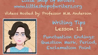 Lesson 13 Punctuation Endings Question Mark Period Exclamation Point [upl. by Sifan161]