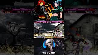 Iori Yagami VS Leona Heidern kofmugen kingoffighters kof youtubeshorts [upl. by Riegel294]