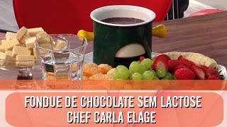 De Bem Receitas  Fondue de chocolate sem lactose 30072014 [upl. by Halladba217]