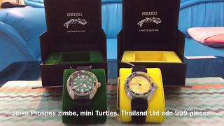 Seiko Zimbe Thailand limited mini turtles SRPD17K SRPD19k [upl. by Lairea657]